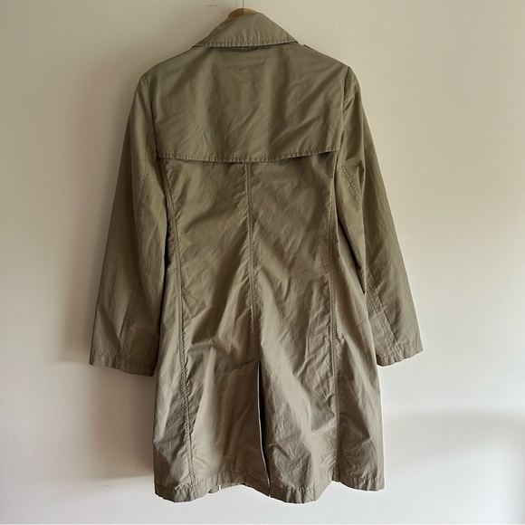 Vintage GAP Tan Beige Button Down Trench Coat sz M - Picture 7 of 7